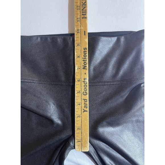 SPANX Leggings Womens Small Black Faux Leather High‎ Waist Stretch Slimming 2437 - Picture 7 of 8